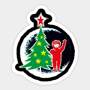 Soviet New Year in Space, Space Christmas Soviet Sticker